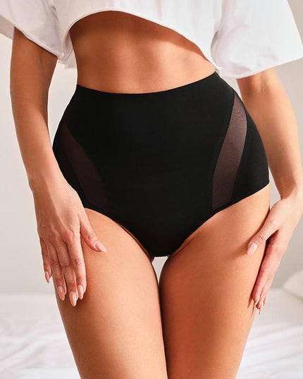 ZASUWA Female Solid Color Mesh High-rise Panties