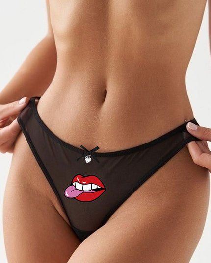 ZASUWA Female Mesh Print Halloween Panties