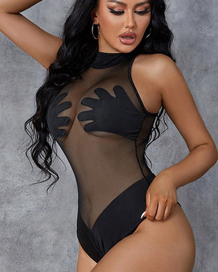 ZASUWA Female Sexy Mesh Bodysuit