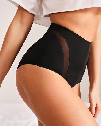 ZASUWA Female Solid Color Mesh High-rise Panties