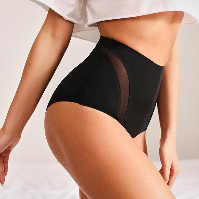 ZASUWA Female Solid Color Mesh High-rise Panties