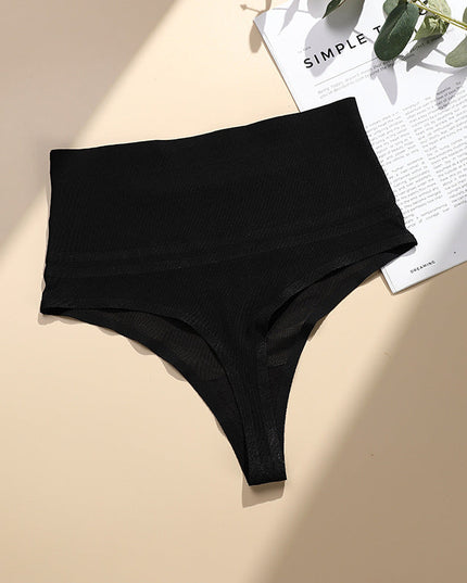 ZASUWA Female Solid Color Mesh High-rise Corset Panties