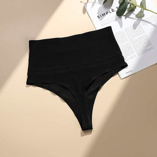 ZASUWA Female Solid Color Mesh High-rise Corset Panties