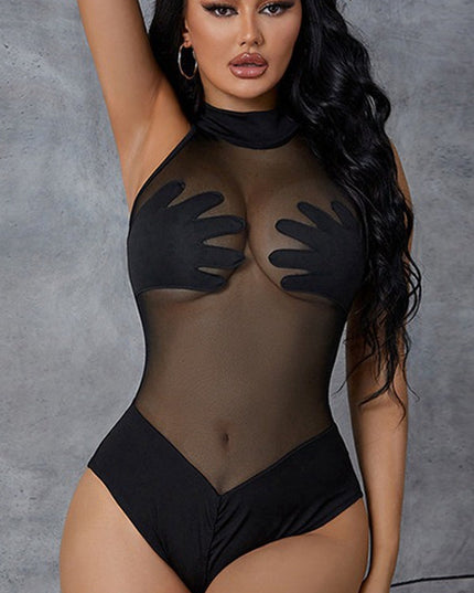 ZASUWA Female Sexy Mesh Bodysuit