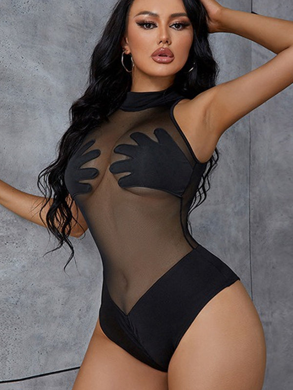 ZASUWA Female Sexy Mesh Bodysuit