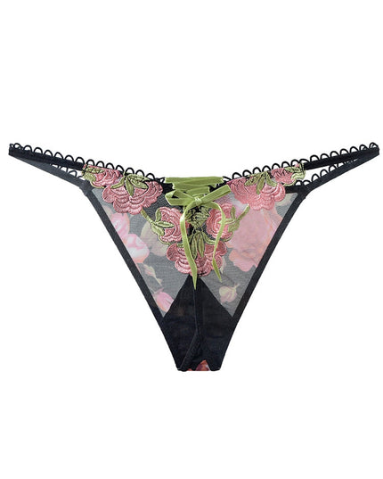 ZASUWA Female Embroidered Roman-knot Mesh Panties