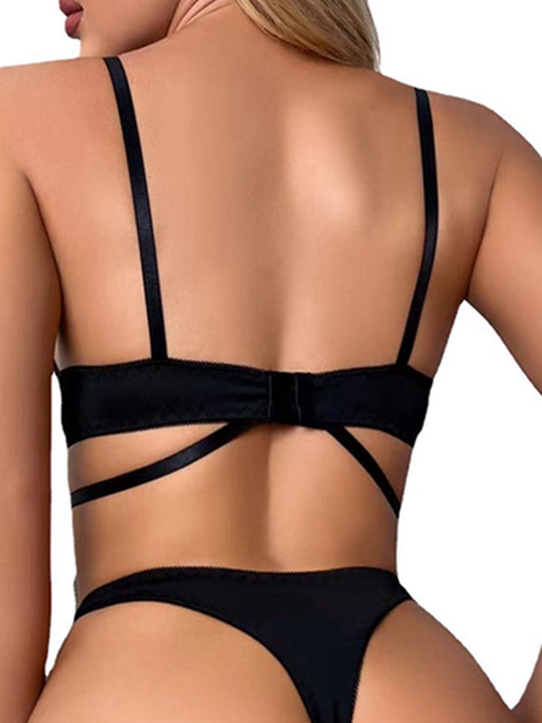 ZASUWA Female Hollow Out Mesh Breathble Matching Set