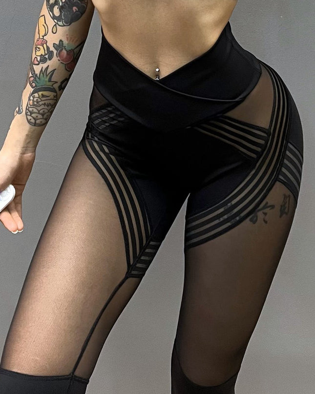 ZASUWA Female Mesh Quick Dry Elastic Tight Leggings