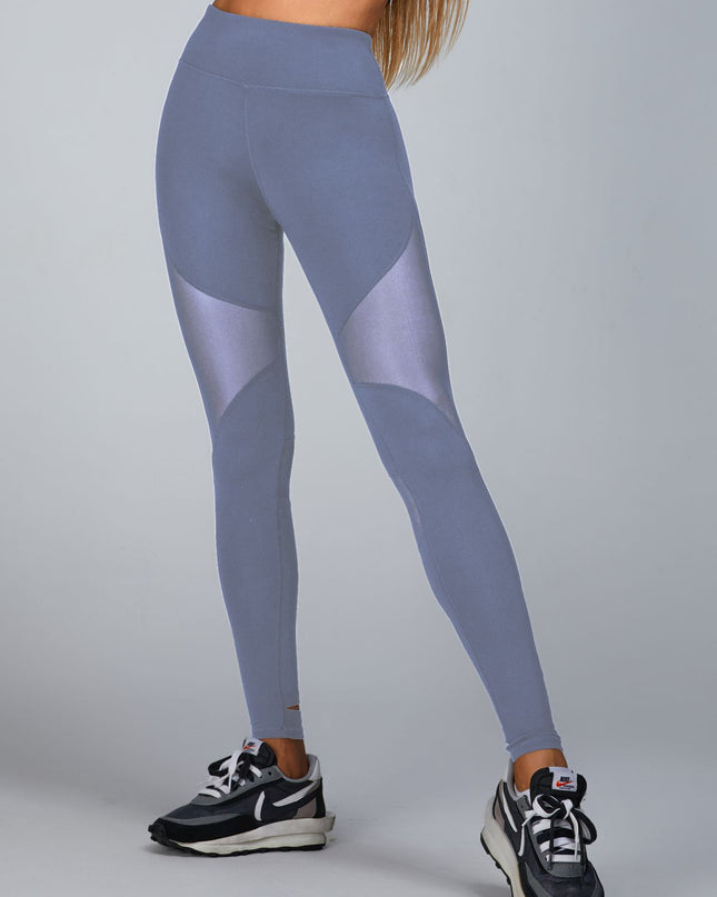 ZASUWA Female High Waist Stretch Mesh Stitching Leggings