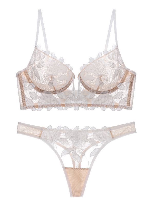 ZASUWA Female Lily Embroidered Mesh Panties