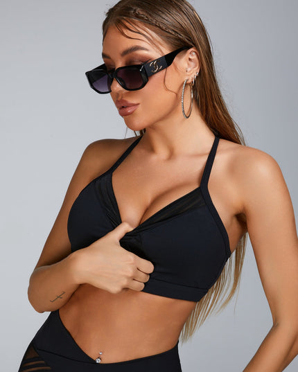 ZASUWA Female Mesh Quick Dry Cross Back Tracksuits