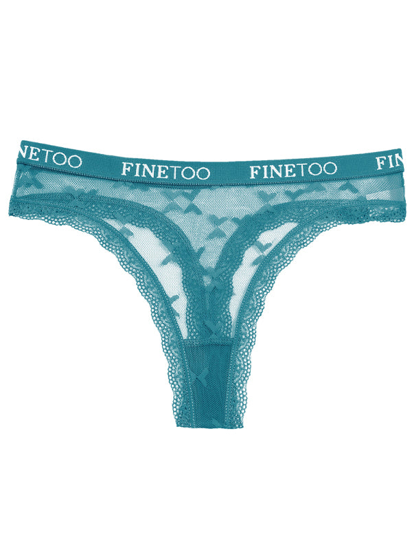 ZASUWA Female Butterfly Mesh Letter Side Panties