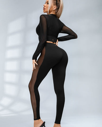 ❤ZASUWA Female Sexy Sheer Mesh Seamless Leggings