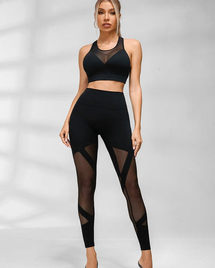 ZASUWA Female Sexy Sheer Mesh Sports Bras