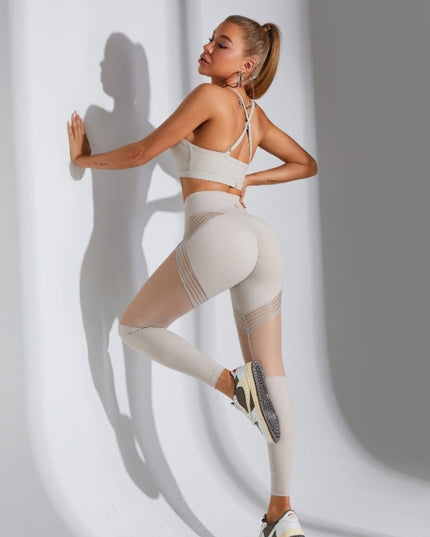 ZASUWA Female Mesh Cross Back Quick Dry Tracksuit