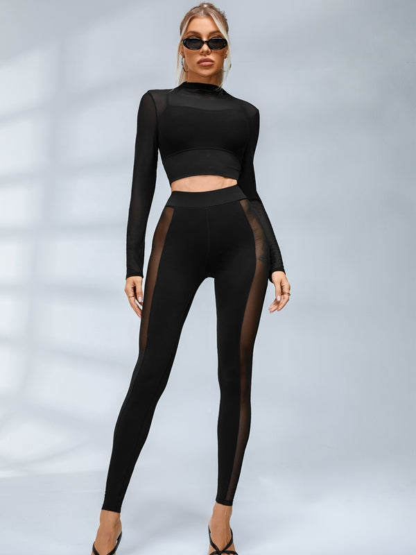 ❤ZASUWA Female Sexy Sheer Mesh Seamless Leggings