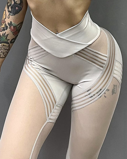 ZASUWA Female Mesh Quick Dry Elastic Tight Leggings