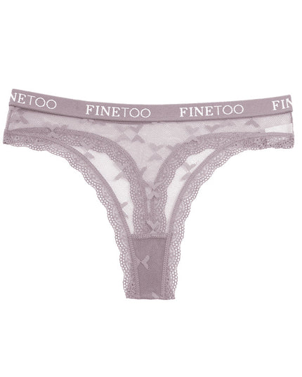 ZASUWA Female Butterfly Mesh Letter Side Panties
