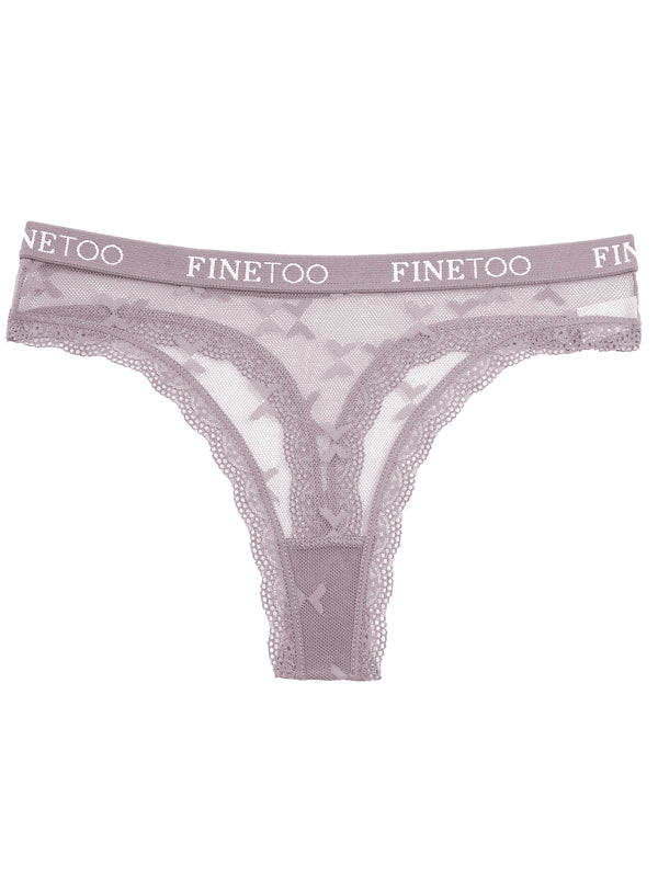 ZASUWA Female Butterfly Mesh Letter Side Panties
