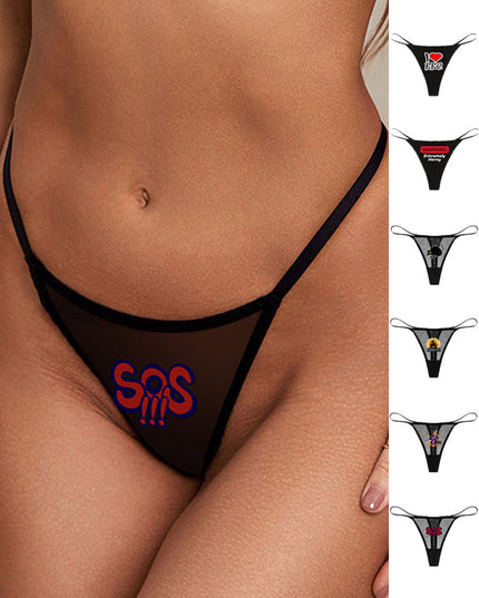 ZASUWA Female Mesh Print Halloween Panties