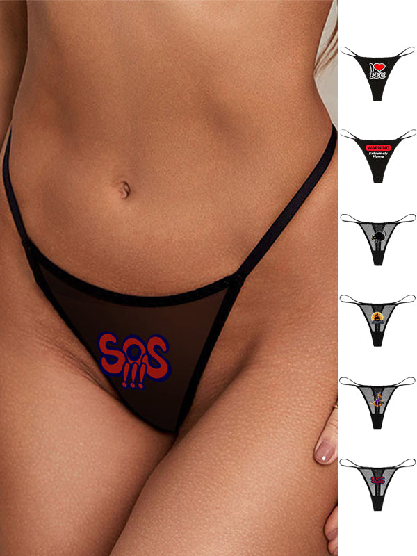 ZASUWA Female Mesh Print Halloween Panties