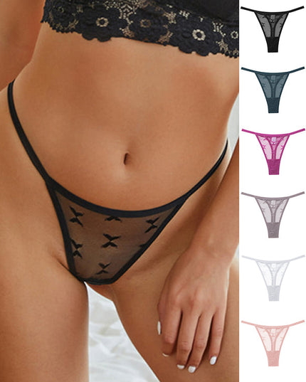 ZASUWA Female Lace Mesh Butterfly Net Panties