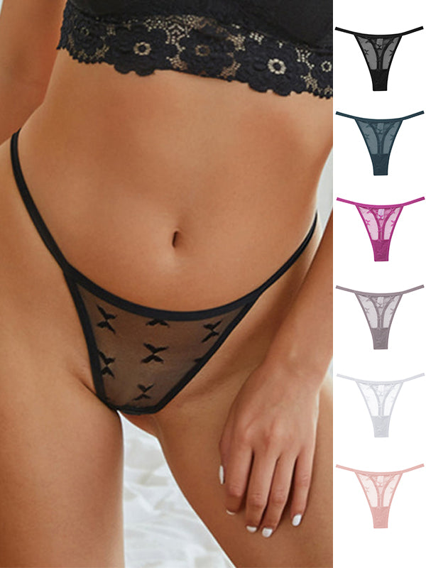 ZASUWA Female Lace Mesh Butterfly Net Panties