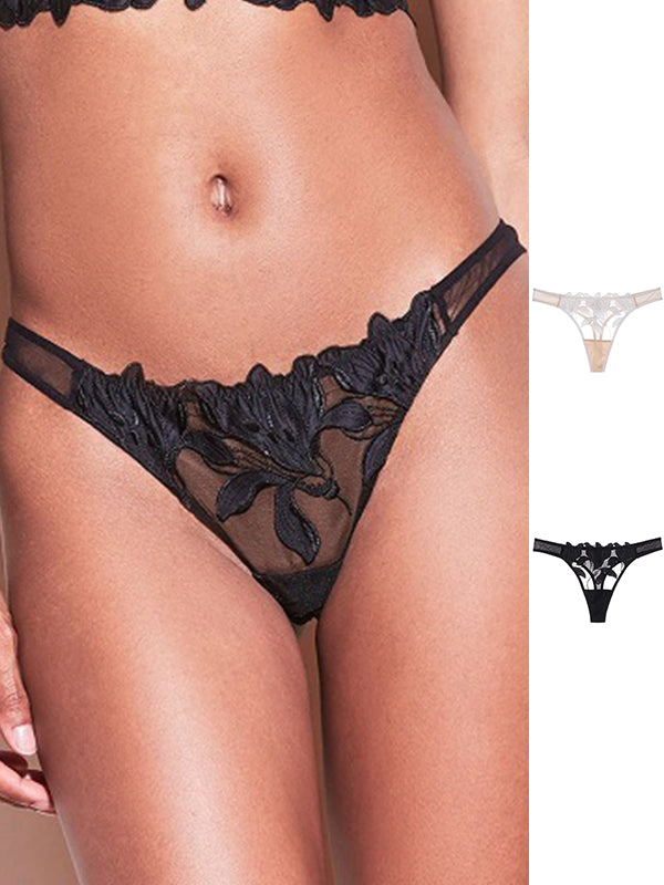 ZASUWA Female Lily Embroidered Mesh Panties
