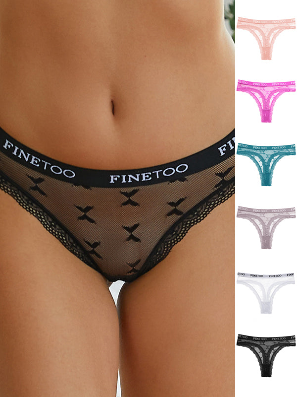 ZASUWA Female Butterfly Mesh Letter Side Panties