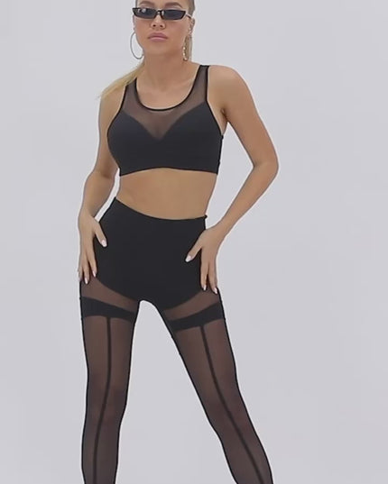 ❤ZASUWA Female Super Sexy Unique Mesh Hip-lift Tracksuit