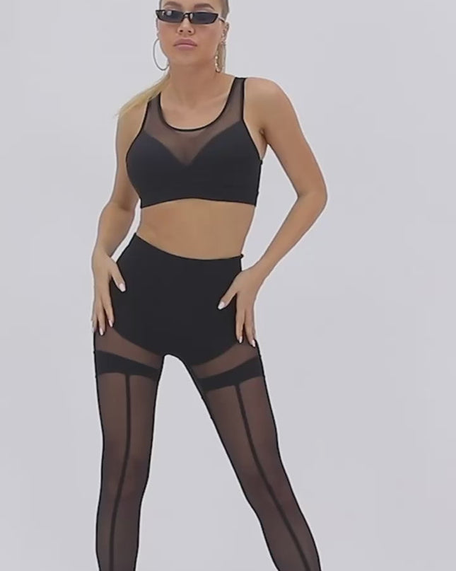 🖤ZASUWA Female Super Sexy Unique Mesh Hip-lift Leggings