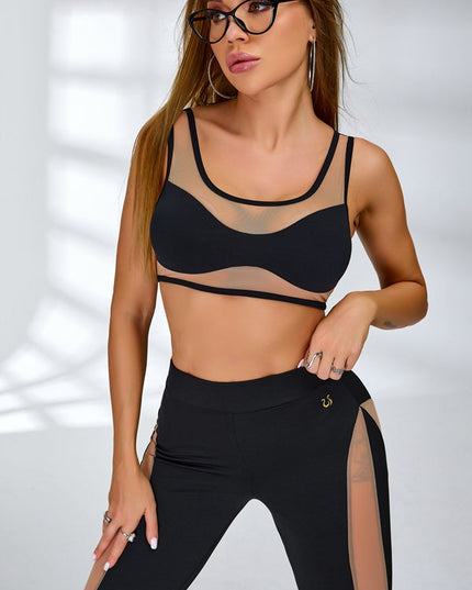 ❤ZASUWA Female Super Sexy Unique Sheer Mesh Split Leggings