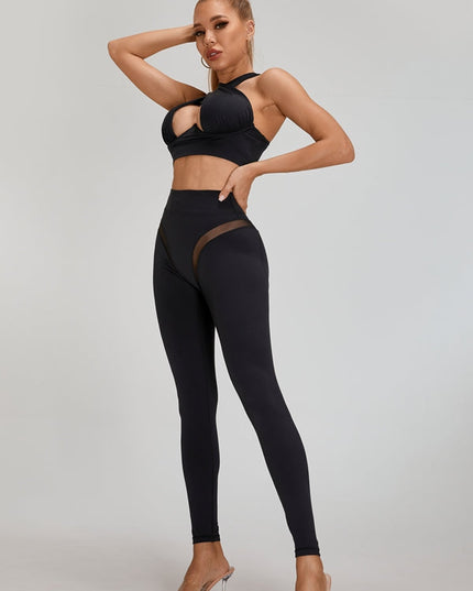 ❤ZASUWA Female Super Sexy Unique Mesh Hip-lift Cross Tracksuit