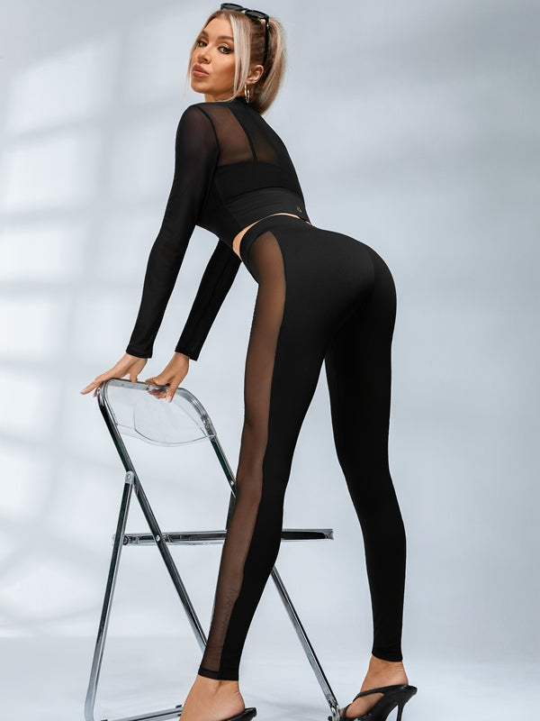 ❤ZASUWA Female Sexy Sheer Mesh Seamless Leggings
