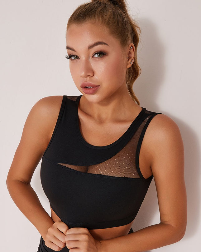 ZASUWA Female Sexy Mesh Yoga Sports Bra