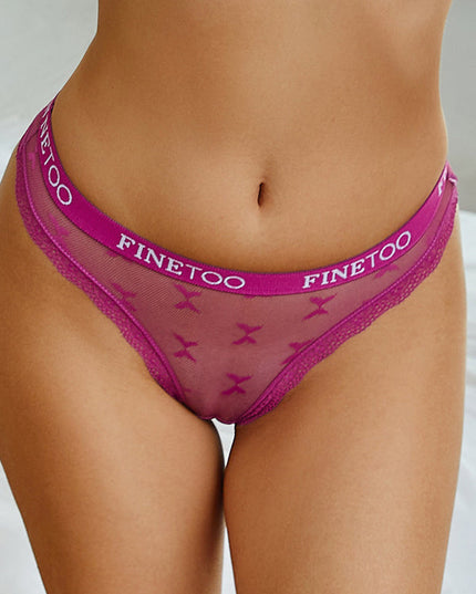 ZASUWA Female Butterfly Mesh Letter Side Panties