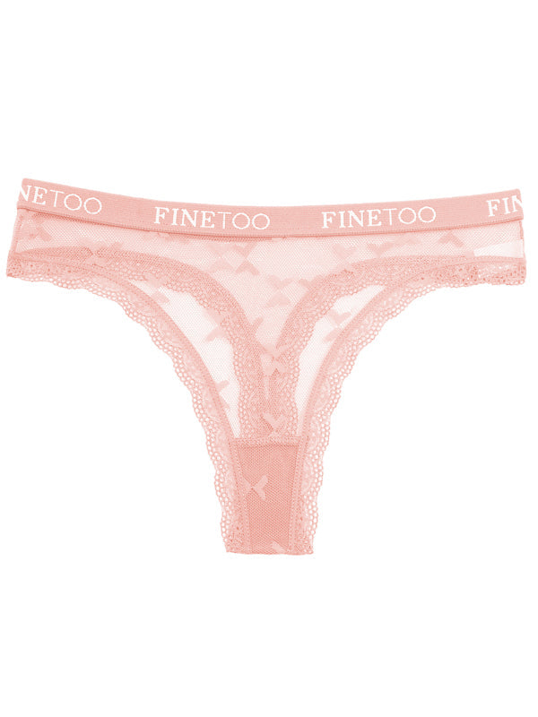 ZASUWA Female Butterfly Mesh Letter Side Panties