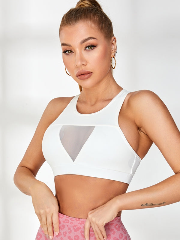 ZASUWA Female Sexy Patchwork Mesh Deep V Back Leopard Print Tracksuit