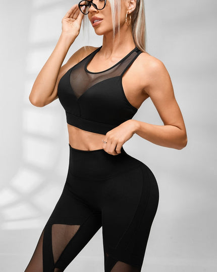 ZASUWA Female Sexy Sheer Mesh Hip-lift Tracksuit