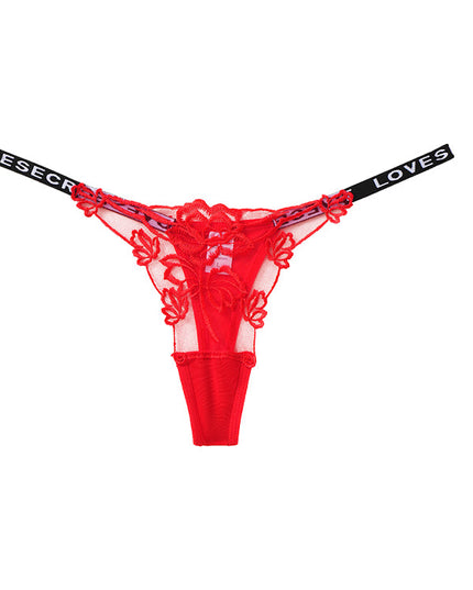 ZASUWA Female Sexy Flower Lace Mesh T-back Panties