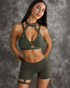 Bras+Shorts / Dark Sea Green / S