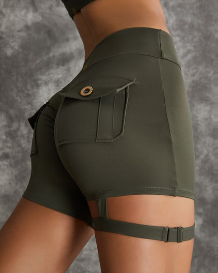 ZASUWA Female Unique Cut Out Pocket Mesh Scrunch Bum Sportswear