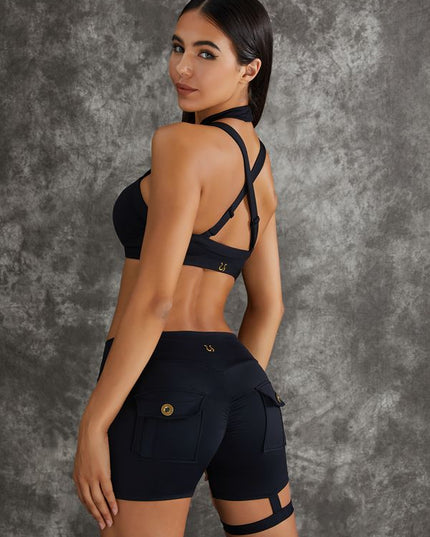 ZASUWA Female Unique Cut Out Pocket Mesh Scrunch Bum Sportswear