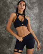 Bras+Shorts+Leggings / Dark Sea Green / S