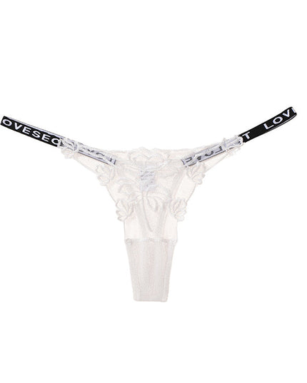 ZASUWA Female Sexy Flower Lace Mesh T-back Panties