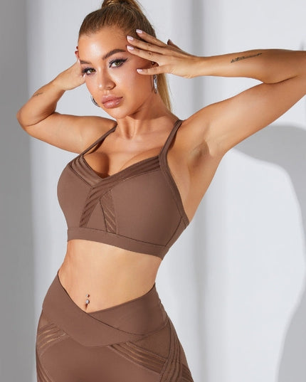 ZASUWA Female Mesh Cross Back Sports Bras