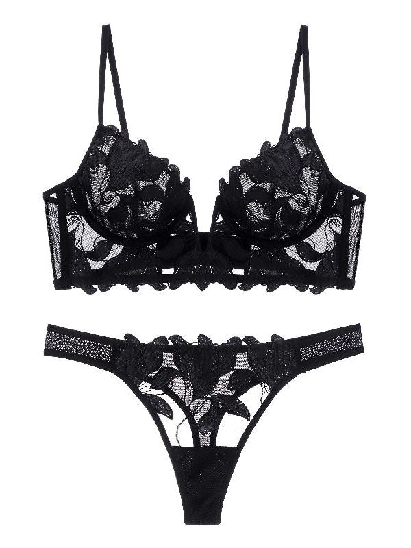 ZASUWA Female Lily Embroidered Mesh Panties