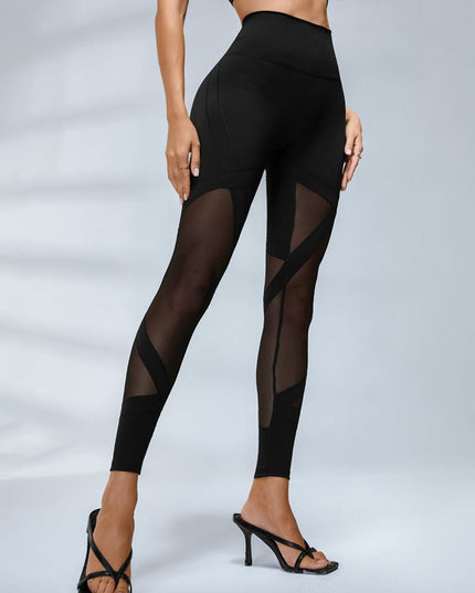 ZASUWA Female Sexy Sheer Mesh Hip-lift Leggings
