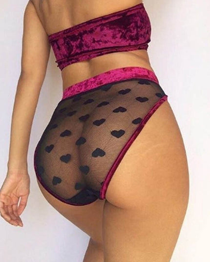 ZASUWA Femal Sexy Mesh Lace Flower Panties