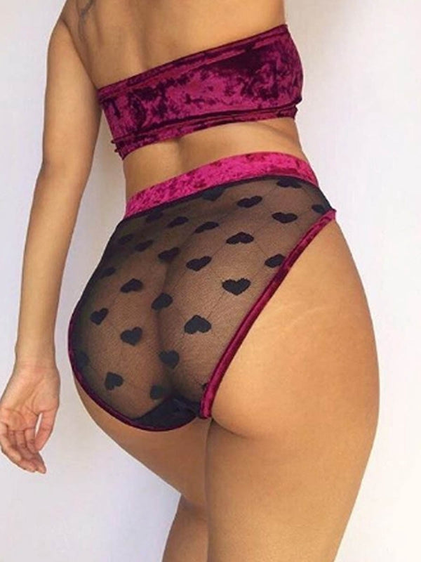 ZASUWA Femal Sexy Mesh Lace Flower Panties